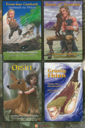 Set of 4 books - Fionn Mac Cumhaill, Oisín, Bran agus Sceolán, Gruaig Fhinn